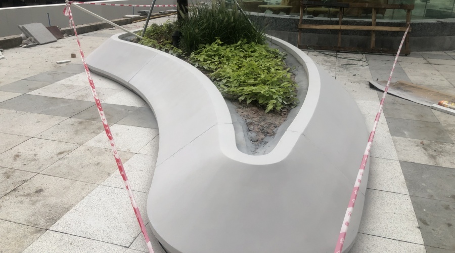 佛山市第二中學(xué)附屬學(xué)校GRC花池坐凳-飾紀上品GRC工程案例